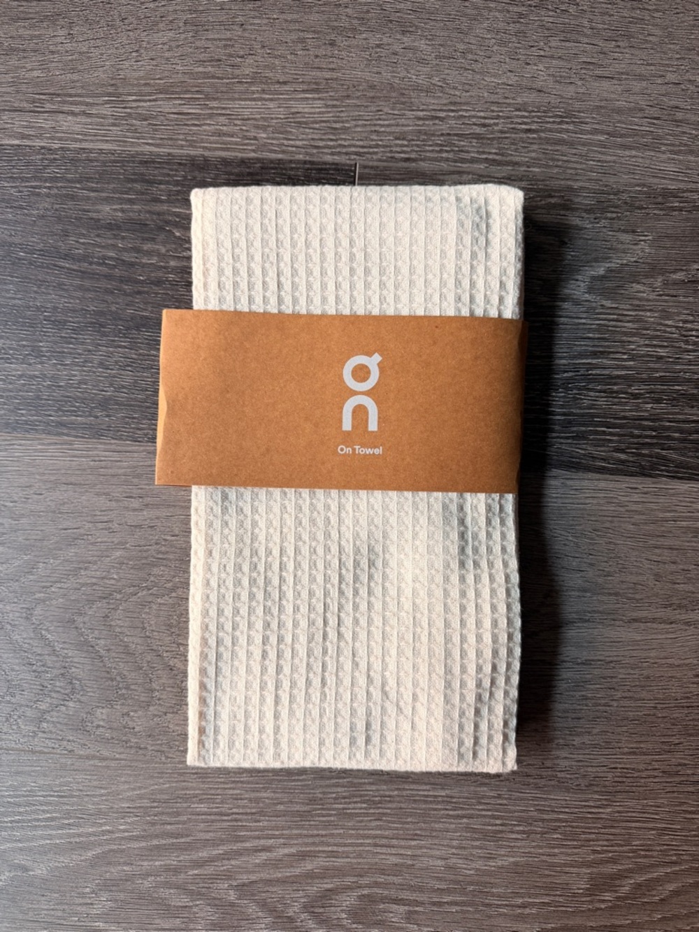 On Running Cream Waffle Towel - Lightweight Comfort